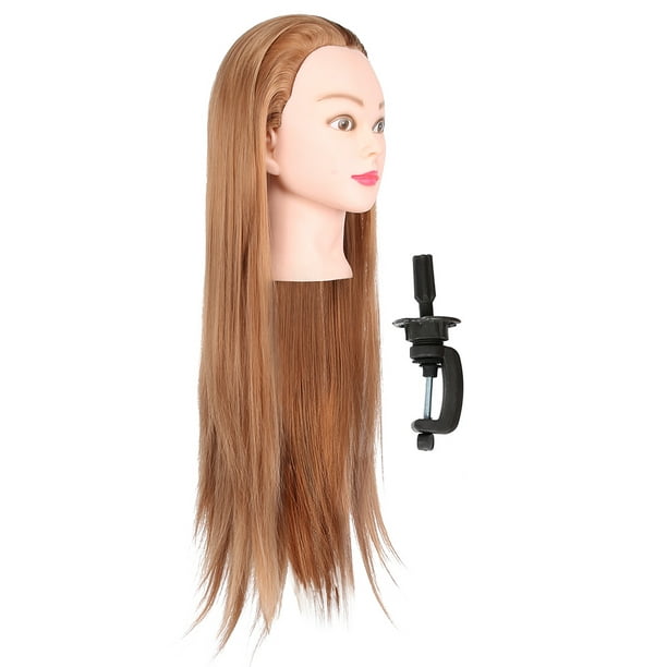 Tebru Wig Hair Mannequin Head Hair Styling Braiding Salon Training Practice  Head Model 70cm,Hairdressing Head Model,Styling Mannequin Head 