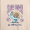 thumbnail image 3 of Instant Message - Slow Down Still Have Time - Women's Lightweight French Terry Long Sleeve Shirt, 3 of 6