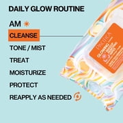 Pacifica Glowing Makeup Removing Wipes - with Glycolic Acid for AHA Exfoliating and Facial Cleansing - No Rinse Face Cleaning Towelettes - Dermatologist Tested, Vegan and Cruelty-Free, 30 Count