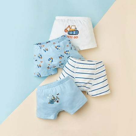 

Icvfdpl Toddler Boys Underwear 4-Pack Briefs Soft Dinosaur Truck Underpants 6-7 Years
