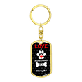 thumbnail image 4 of Sloughi Stainless Steel or 18k Gold Premium Swivel Dog Tag Keychain, 4 of 8