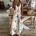 thumbnail image 3 of Beach Seashell Starfish Design Sleeveless Dress Woman Fashion Long Dresses Women's Summer Suit Dress 2025, 3 of 7