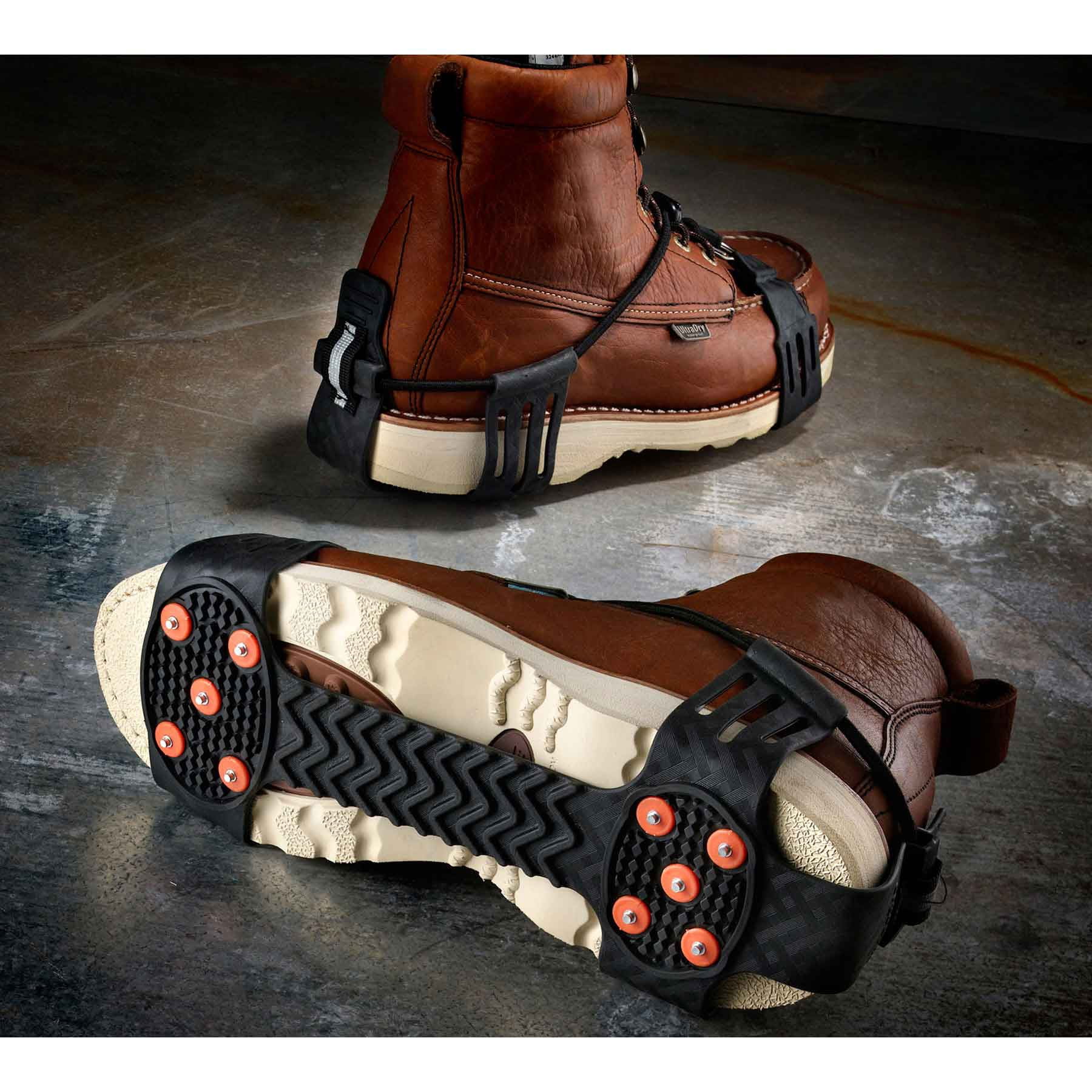 Ergodyne TREX 6310 Adjustable Traction Cleat Grips Ice and Snow, One-Piece Easily Attaches Over Shoe/Boot with Carbon Steel Spikes to Provide Anti-Slip Solution, X-Large