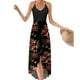 thumbnail image 2 of Vestido HUOGUO Fashion para mujer, cuello en O, estampado casual, sin mangas, 2 of 5