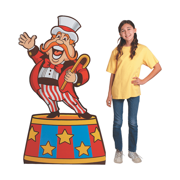 Fun Express Circus Ring Leader Cardboard Stand up, Carnival Party Decor