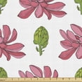 thumbnail image 1 of Botanical Sofa Upholstery Fabric by the Yard, Jungle Succulent Flower Petals Jade Plants Hawaiian Jungle Bouquets Pattern, Decorative Fabric for DIY and Home Accents, Pink Lime Green by Ambesonne, 1 of 5