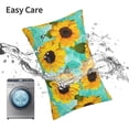 thumbnail image 6 of Salouo Sunflowers With Green Leaves Pattern Pillow Cases,1PC Pillow Covers with Envelope Closure Decorative Pillow Case for Bed Couch,Pillows Not Included-14"x20", 6 of 6