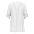 thumbnail image 3 of Women's Lightweight Cardigan Summer Beach Cover Up Casual Open Front Solid Trendy Kimono Style, 3 of 5