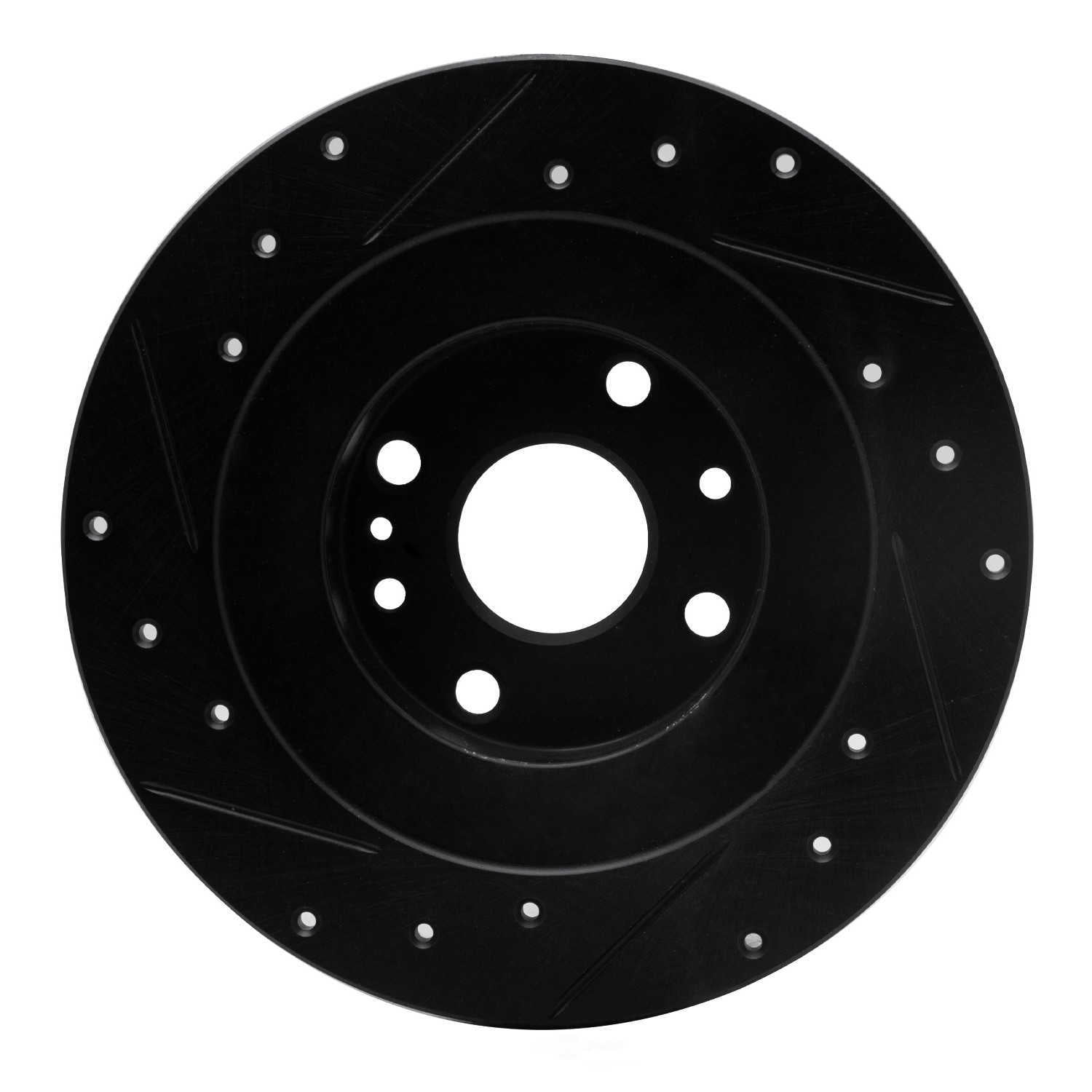 Dynamic Friction Company 633-80037R DFC Brake Rotor - Drilled And Slotted - Black