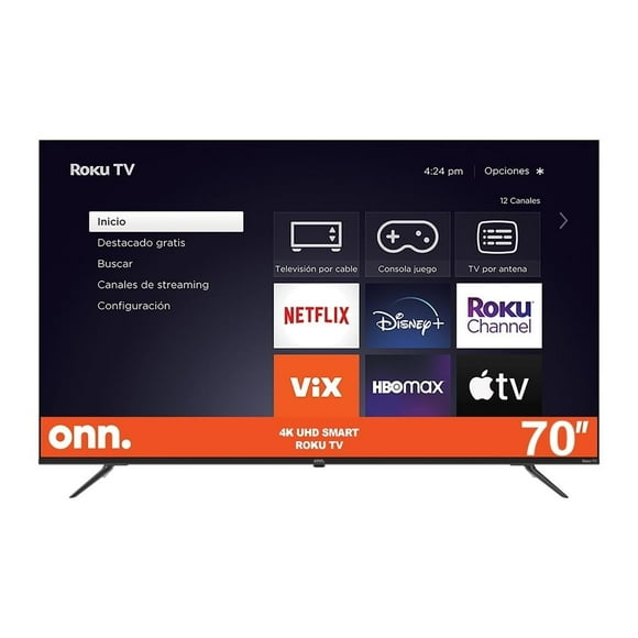 TV onn 70 Pulgadas 4K Ultra HD
Smart TV DLED ONR70GFU-MX