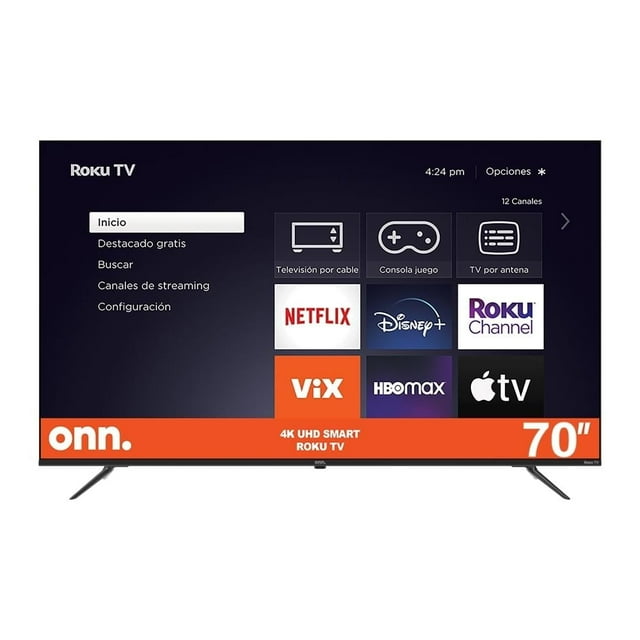 TV onn 70 Pulgadas 4K Ultra HD Smart TV DLED ONR70GFU-MX