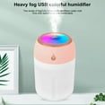thumbnail image 3 of WQQZJJ Vehicle-mounted Humidifier Power Supply Via USB Power Cable Aromatherapy Machine Home Humidifier Low Noise Built-in Colorful LED Lights Humidifiers For Home Small Humidifier, 3 of 8