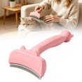 thumbnail image 2 of Pet Grooming Comb, Deshedding Brush for Detangling and Dematting Long, Double Sided Undercoat Rake, Pet Grooming Tool, 6.7×4 Inch Pet Brush with Ergonomic Handle, Skin-Friendly,Pink, 2 of 9