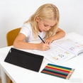 thumbnail image 5 of Simples Solid Color Large Capacity Portable Pencil Bag Lightweight Stationery Pouch For School And Office, 5 of 5