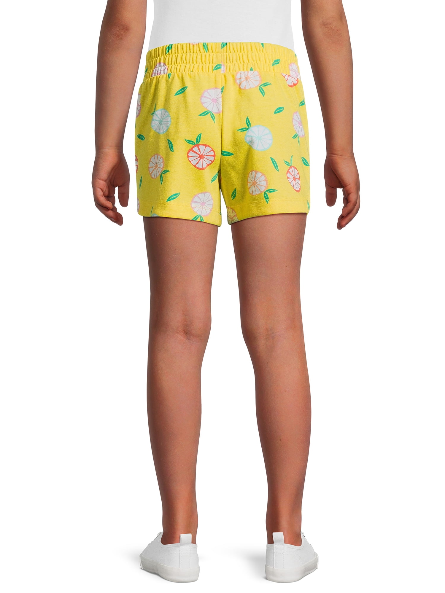 Wonder Nation Girls Print Jersey Dolphin Shorts, 2-Pack, Sizes XS-2XL & Plus