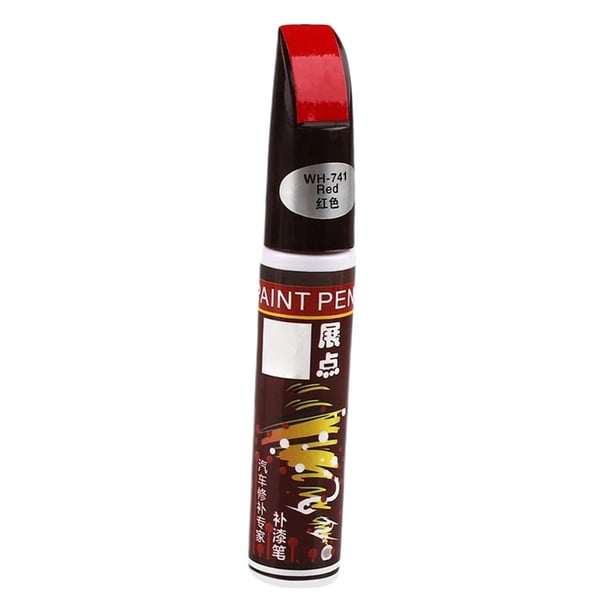 Bolígrafo de pintura para retocar el coche Bolígrafo de pintura para rellenar Borrar rayones del coche Pintura de retoque 2 en 1 Rojo