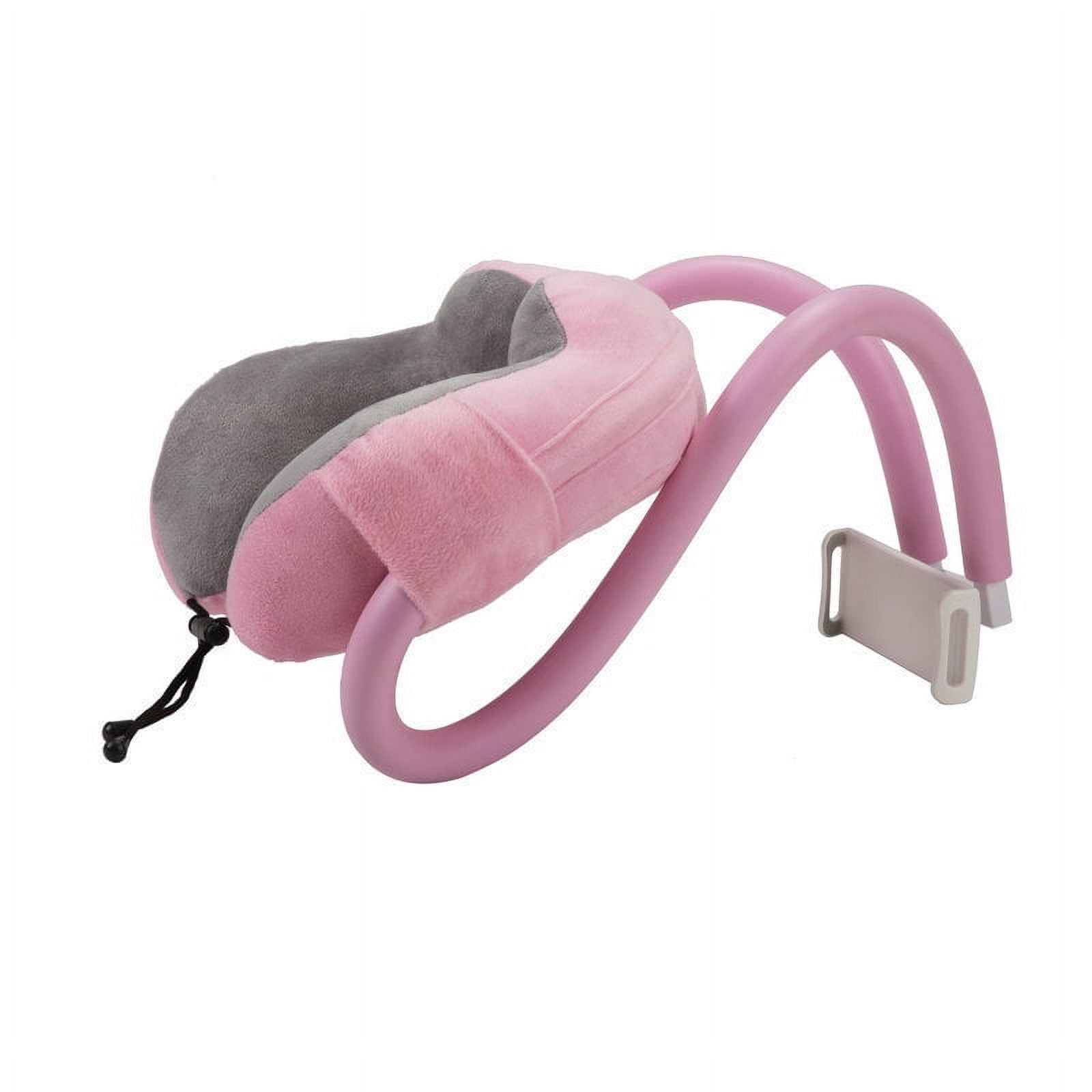 Neck Pillow Phone Holder, Lazy Gooseneck Cell Phone Stand with 360 Clips, Universal Mobile Phone Tablet Stand for iPhone 14/14 Pro Max/13 (Pink)