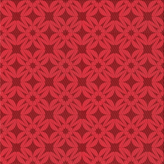 Ahgly Company Indoor Square Patterned Love Red Area Rugs, 8' Square