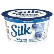Silk Dairy Free, Blueberry Plant Based, Soy Milk Yogurt Alternative Container, 5.3 oz