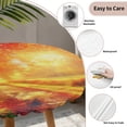 thumbnail image 3 of Fall Thanksgiving Round Tablecloth for 45-54 Inch Tables,Fitted Table Cover with Elastic Edge,Red Orange Sunrise Forest Autumn Waterproof Outdoor Table Cloth Protector for Patio Garden Dinner Picnic, 3 of 9