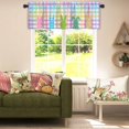thumbnail image 7 of Easter Valances for Windows, Window Curtains Valances, Easter Plaid Kitchen Curtains, Window Treatments Drapes for Kitchen Bedroom Living Room Bathroom 54" W x 18" L, 1 Panel, 7 of 7