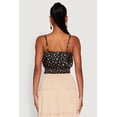 thumbnail image 5 of Womens Satin Floral Print Smocked Cami, 5 of 5