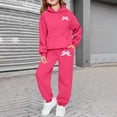 thumbnail image 2 of Toddler Girl Fall Outfits Set Casual Letter Print Hoodie And Pants Outfit Fashion Two Piece Comfy Loungewear Playwear Kid Youth Bottoms Matching Fall Tracksuit 4-5 Years, 2 of 6