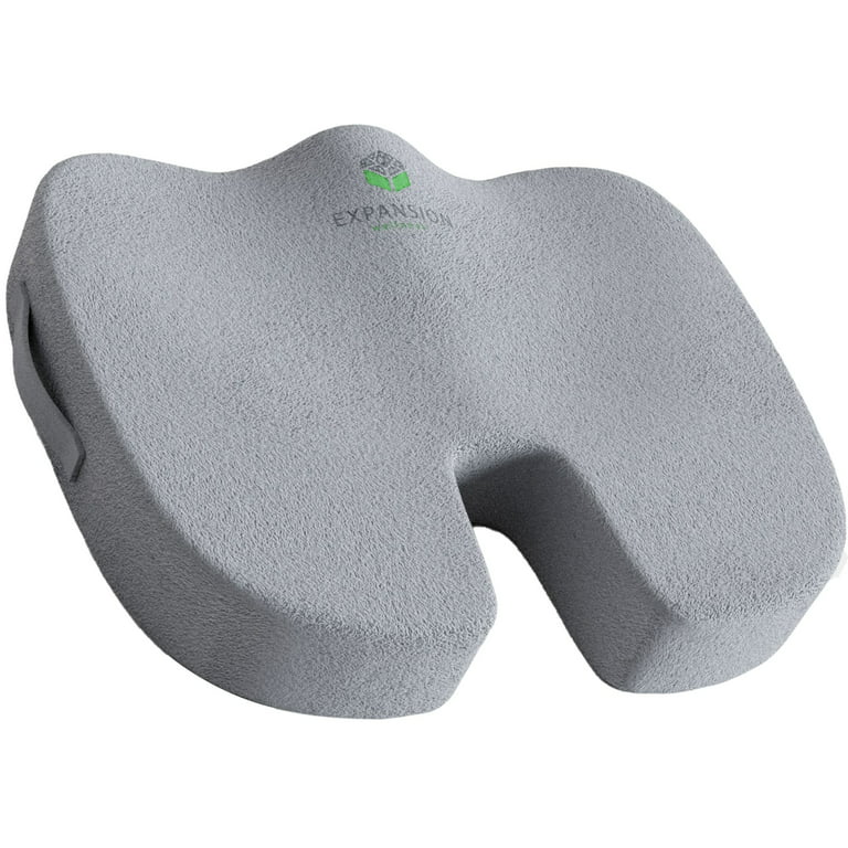 Seat Cushion Pillow Memory Foam Pad Back Pain Relief Contoured