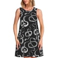 thumbnail image 1 of Balery Snake Vestidos de verano para mujer con estampado: vestido holgado sin mangas, vestido playero informal y cómodo para días calurosos., 1 of 7