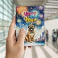 thumbnail image 4 of Happy New Year with Mastiff Fireworks Holiday Xmas Winter 2025 Travel Passport Wallet Mastiffs Dog Lover Gifts Idea PU Leather Passport Holder Cover - 00025, 4 of 5