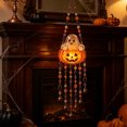 thumbnail image 4 of BingTong Halloween Themed Wind Chime Acrylic Outdoor Decor,Wind‑Chime‑Style Wall Pendant with Ghost,Witch Hat,Pumpkin and so on Design,Bead‑Strung Holiday Decor,for Window,Door,H-D, 4 of 6