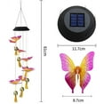 thumbnail image 6 of Epicgadget Solar Mobile Light Hanging Wind Chime Butterfly with Bells, Color Changing Outdoor Solar Garden Decorative Lights for Walkway Pathway Backyard Decoration Parties (Purple Wing Butterfly), 6 of 6