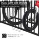thumbnail image 4 of Qinaqin Commercial Floor Bike Rack Soporte Grid de Profundidadsign 10-Bike Capacity cm Profundidadual Sided Bicycle Almacenamiento para Garages Stores Schools & Universities Power Coated Steel, 4 of 7