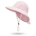 thumbnail image 2 of WTOBBY Toddler Sun Hat for Ages 1 to 3 Years, Baby Beach Hat with Wide Neck Flap Protection, UPF 50+ Infant Hat for Outdoor Play and Family Vacations,Pink M, 2 of 4