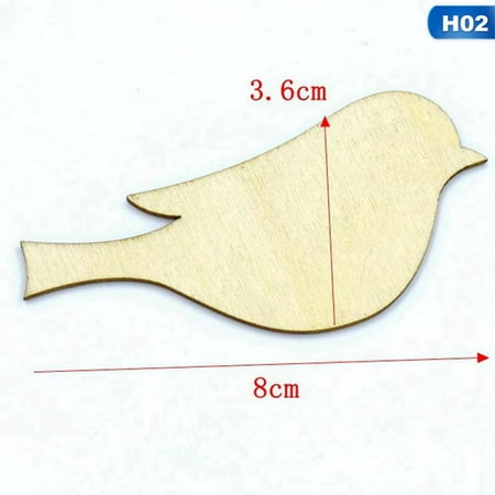 KABOER 6pcs Wooden Bird Shapes Birds for Family Tree (Best Way To Display Family Tree)