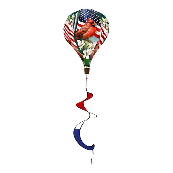 Briarwood Lane American Cardinal Hot Air Balloon Spinner