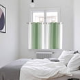 thumbnail image 4 of Sage Green White Ombre Kitchen Curtains 63 Inch Length, Modern Abstract Art Farmhouse Gradient Grommet Top Bedroom Living Room Curtains, Light Filtering Cafe Curtain Drapes 2 Panels Set 104''x63'', 4 of 9