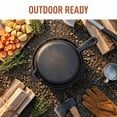 thumbnail image 5 of LIFERUN 2-in-1 Cast Iron Dutch Oven Pot, with Skillet & Lid - 2.9 Qt Deep Pot + 1.27 Qt Frying Pan, Easy Clean, for Oven, Stove, Grill, Campfire, 5 of 8
