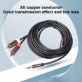 thumbnail image 4 of Gwong Electrónica Cable de audio Plug Play Sound Borrar 100/200 / 300cm 3.5mm Macho a 2 RCA Masculino Estéreo Splitter Aux Cable para Altavoz, 4 of 6