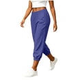 thumbnail image 2 of Womens Harem Pants Plus Size Cotton Linen Pants Casual Elastic Waist Wide Leg Pants 2026 Summer Lightweight Beach Capris Loose Baggy Vacation Pant, 2 of 8