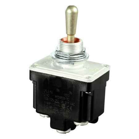

Honeywell MS24524-32 MICRO SWITCH Toggle Switches: TL Series Double Pole Double Throw (DPDT) 2 Position Half Throw (On - Mom. On) Screw Terminals Standard Lever Military Part Number MS24524-32
