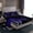 Black Purple, variant on jejeloiu American Rugby Ball Bed Sheets,Orange Cyan King Sheets For Boys Kids 4pcs