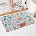 thumbnail image 3 of Math Equations Geometric Shapes White Pattern Bathroom Rugs Mat,Non Slip Microfiber Bathroom Rug,Rubber Backing,Soft Bathroom Mats for Bathroom Floor,Tub and Shower,17x27in(43x68cm), 3 of 4