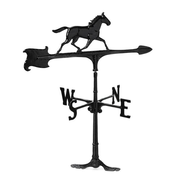 Klassen Bronze Girouette Grand Format en Aluminium Cheval, Noir