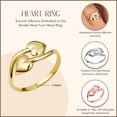 thumbnail image 2 of 10k Yellow Gold Double Heart Love Band Ring (Size 4), 2 of 5