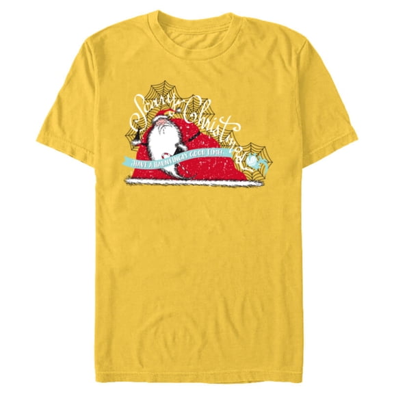 Disney Nightmare Before Christmas Sandy Claws - Short Sleeve Blended T-Shirt for Adults - Customized-Yellow