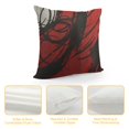 thumbnail image 4 of PRATYUS   Throw Pillow Covers Gray Black Red Floral Retro Bold Grey Spiral Crimson White Stripe Brick Decorative Pillow Cases Home Decor Square Pillowcases White, 4 of 5