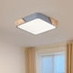 thumbnail image 4 of led ceiling lamp square bedroom aisle balcony porch living room-300*300mm 24W three-color dimming, gray, 4 of 5