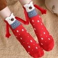 thumbnail image 4 of Calcetines de mano para pareja con asa magnética, bonitos calcetines navideños para sujetar con la mano, pegatinas de algodón con piedra absorbente de hierro, calcetines hasta media, 4 of 6
