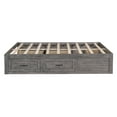thumbnail image 3 of Bellemave Full Beds with 6 Storage Drawers, Wood Full Size Platform Bed Frame with Wood Slat Support, Rustic Style Storage Bed Frame Noise-Free, No Box Spring Needed（Antique Gray), 3 of 9
